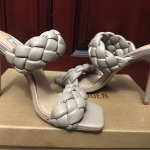 Steve Madden Braided Heels - Cream